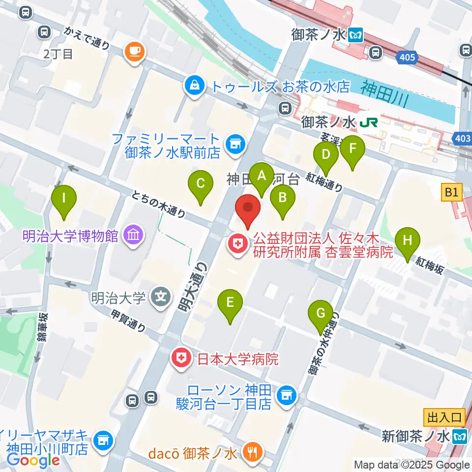 ESPギターワークショップ周辺の駐車場・コインパーキング一覧地図