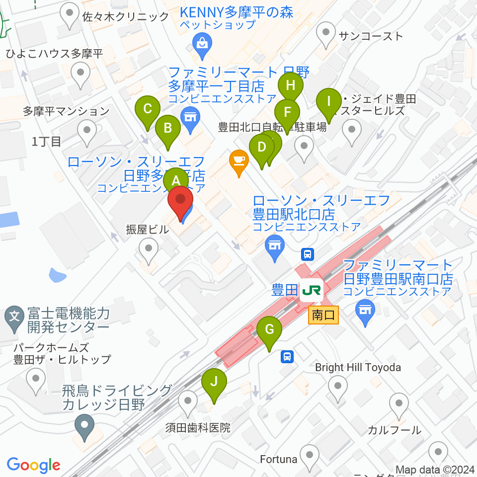 宮地楽器 豊田センター周辺の駐車場・コインパーキング一覧地図