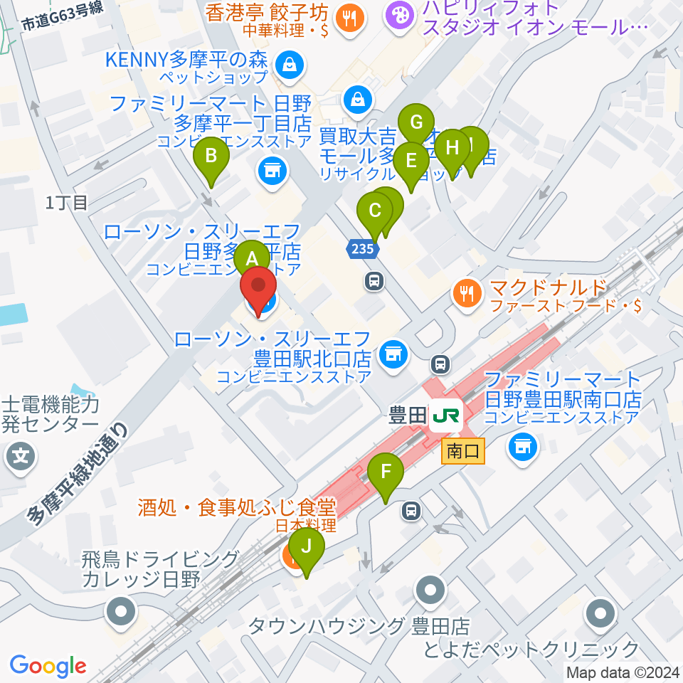 宮地楽器 豊田センター周辺の駐車場・コインパーキング一覧地図