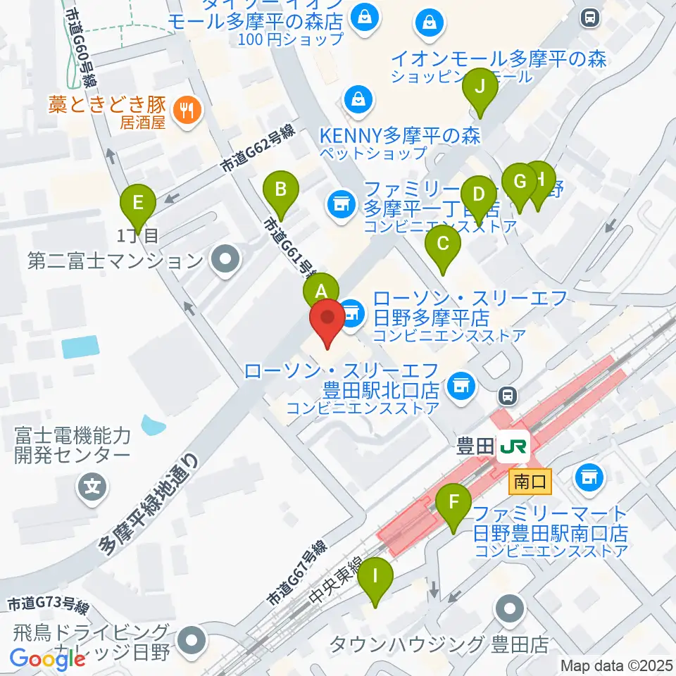 宮地楽器 豊田センター周辺の駐車場・コインパーキング一覧地図