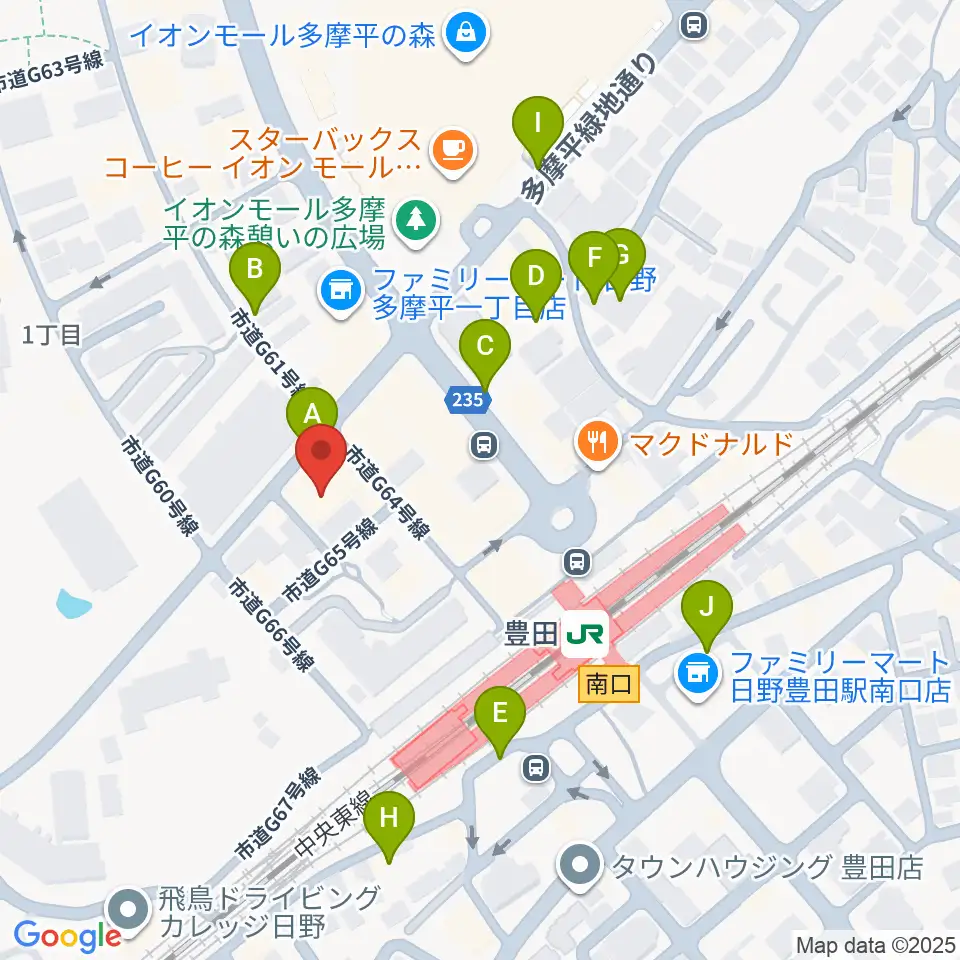 宮地楽器 豊田センター周辺の駐車場・コインパーキング一覧地図
