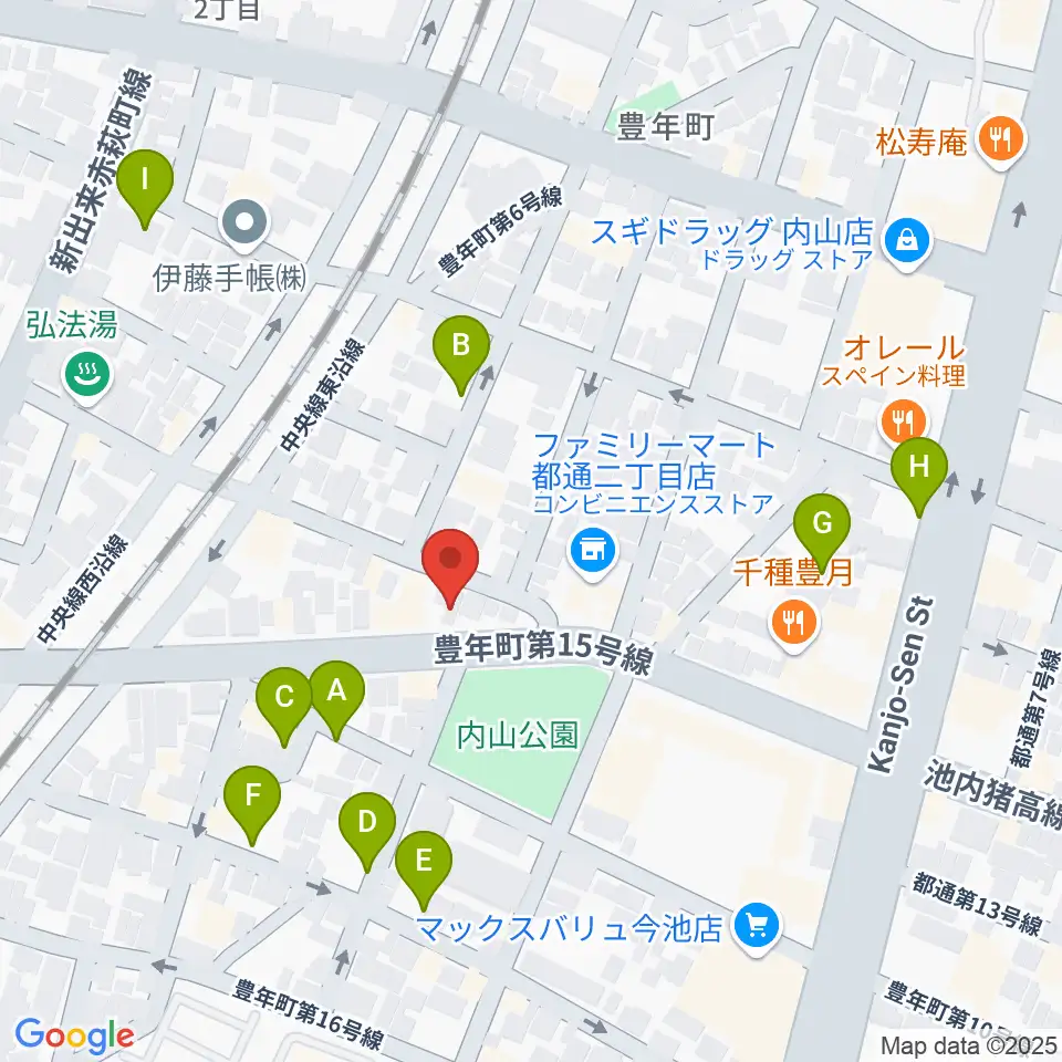 植村楽器周辺の駐車場・コインパーキング一覧地図