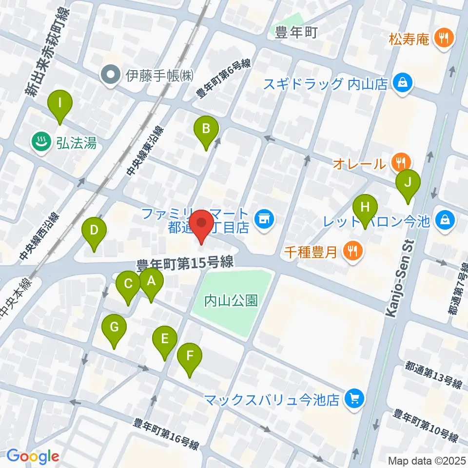 植村楽器周辺の駐車場・コインパーキング一覧地図