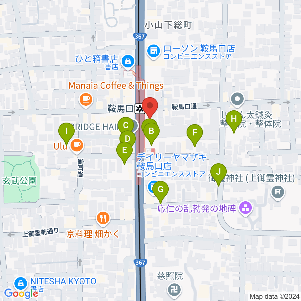 一木楽器周辺の駐車場・コインパーキング一覧地図