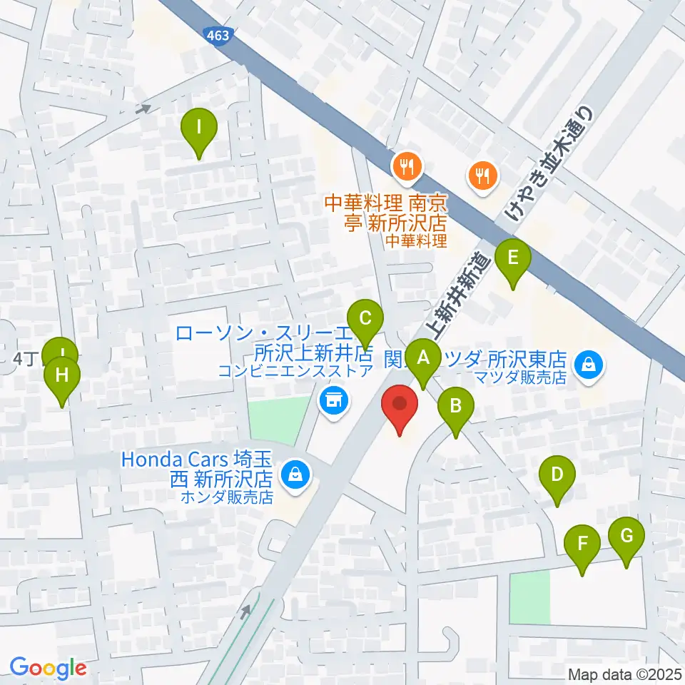 ユニスタイル小手指 ヤマハミュージック周辺の駐車場・コインパーキング一覧地図