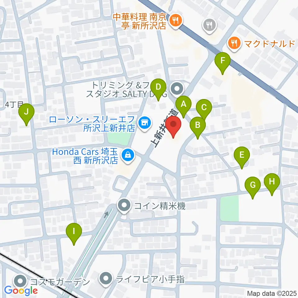 ユニスタイル小手指 ヤマハミュージック周辺の駐車場・コインパーキング一覧地図