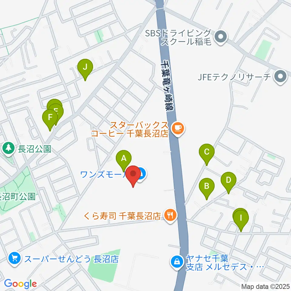 ワンズモールセンター ヤマハミュージック周辺の駐車場・コインパーキング一覧地図