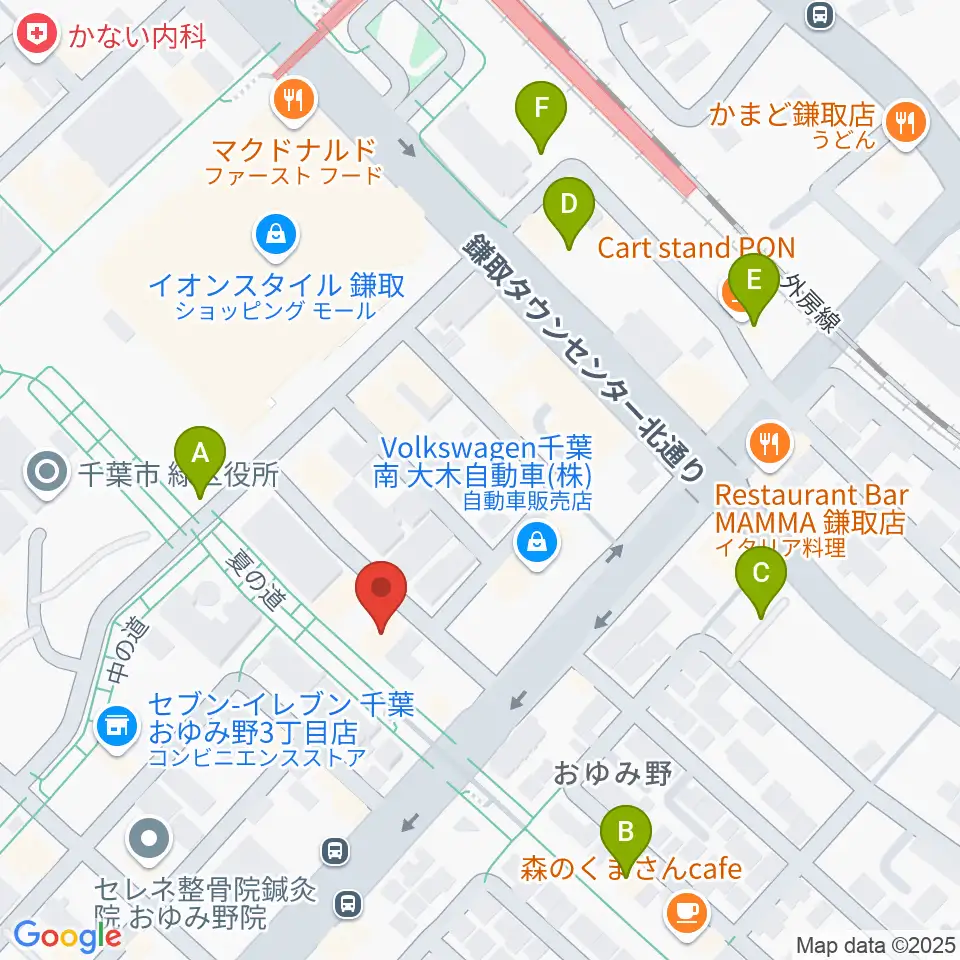 ユニスタイル鎌取 ヤマハミュージック周辺の駐車場・コインパーキング一覧地図