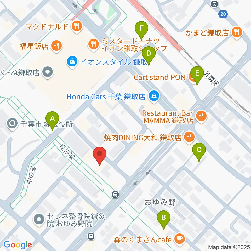 ユニスタイル鎌取 ヤマハミュージック周辺の駐車場・コインパーキング一覧地図