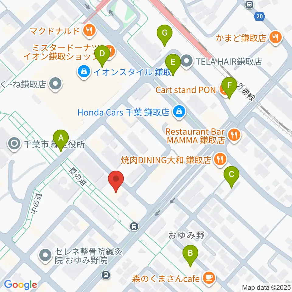 ユニスタイル鎌取 ヤマハミュージック周辺の駐車場・コインパーキング一覧地図