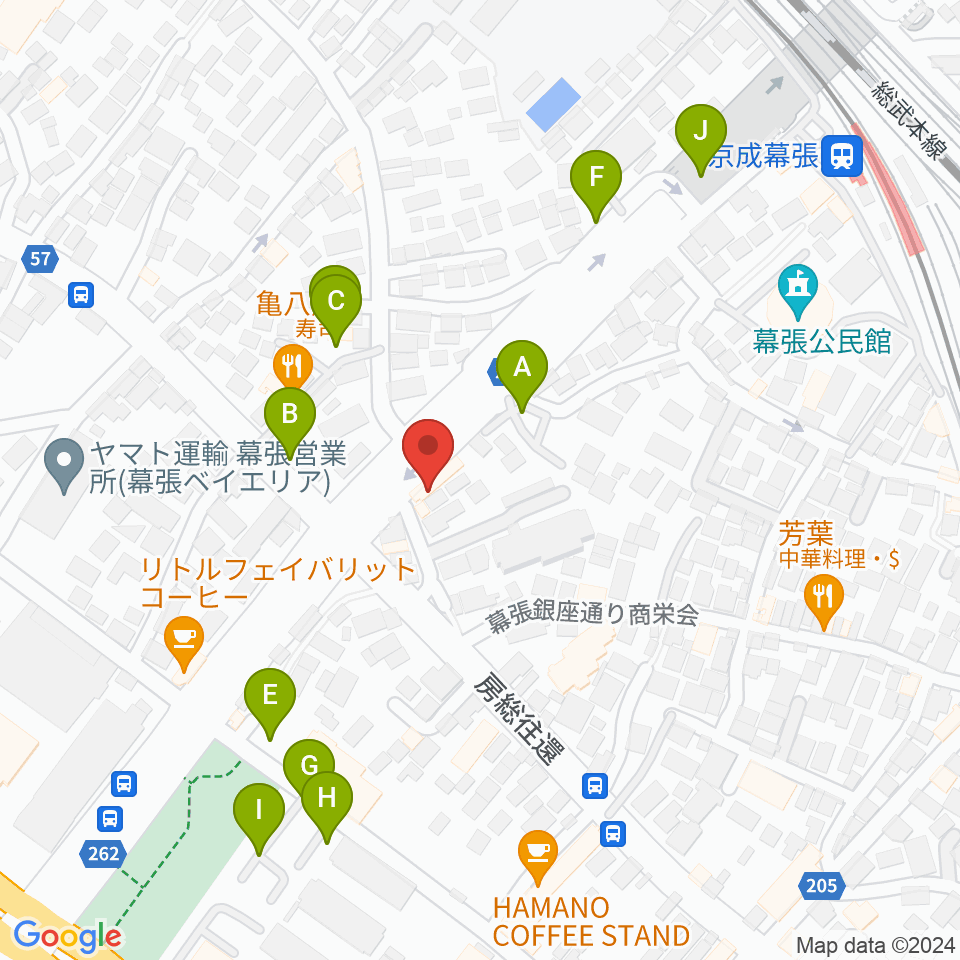 幕張センター ヤマハミュージック周辺の駐車場・コインパーキング一覧地図