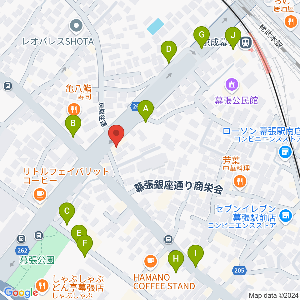 幕張センター ヤマハミュージック周辺の駐車場・コインパーキング一覧地図