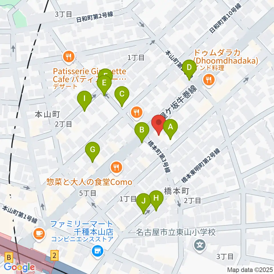 RMSおかだ音楽教室周辺の駐車場・コインパーキング一覧地図