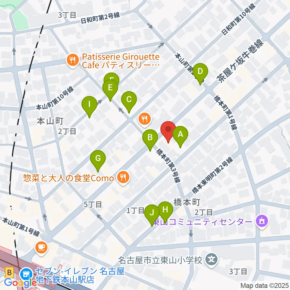 RMSおかだ音楽教室周辺の駐車場・コインパーキング一覧地図