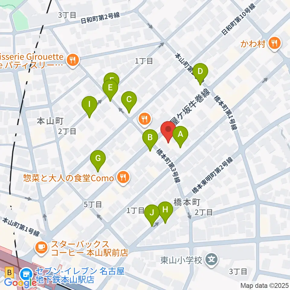 RMSおかだ音楽教室周辺の駐車場・コインパーキング一覧地図