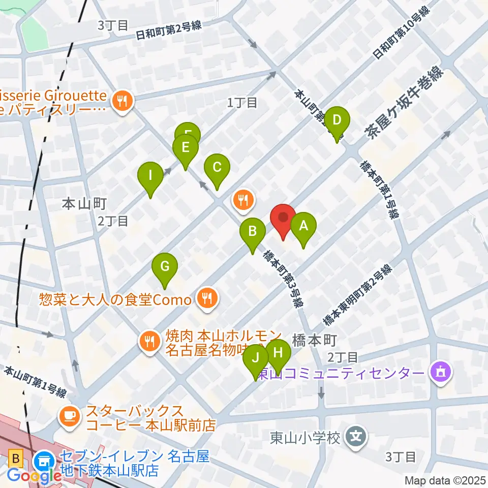 RMSおかだ音楽教室周辺の駐車場・コインパーキング一覧地図