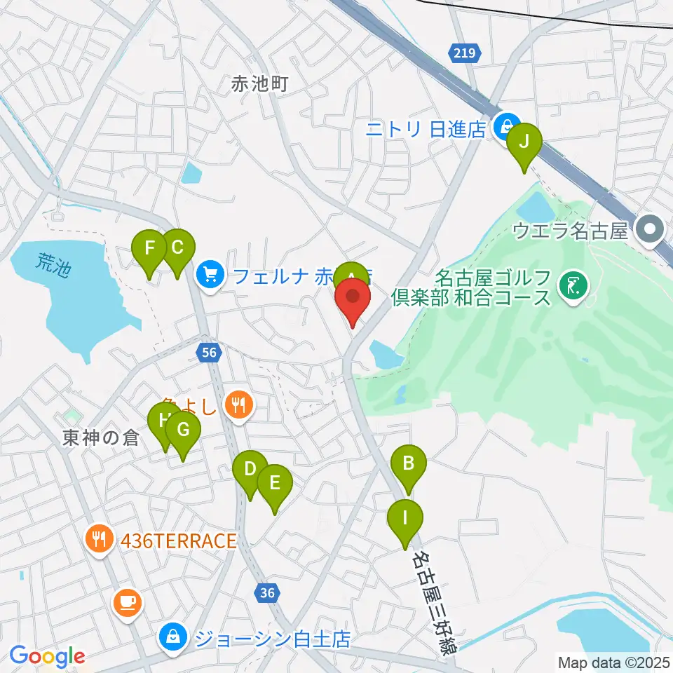 ポワンポワンスタジオ日進校周辺の駐車場・コインパーキング一覧地図