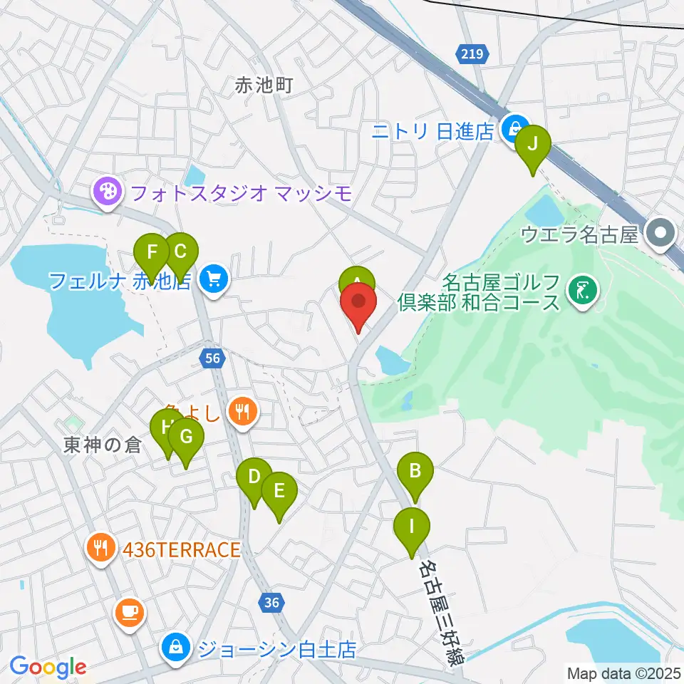 ポワンポワンスタジオ日進校周辺の駐車場・コインパーキング一覧地図