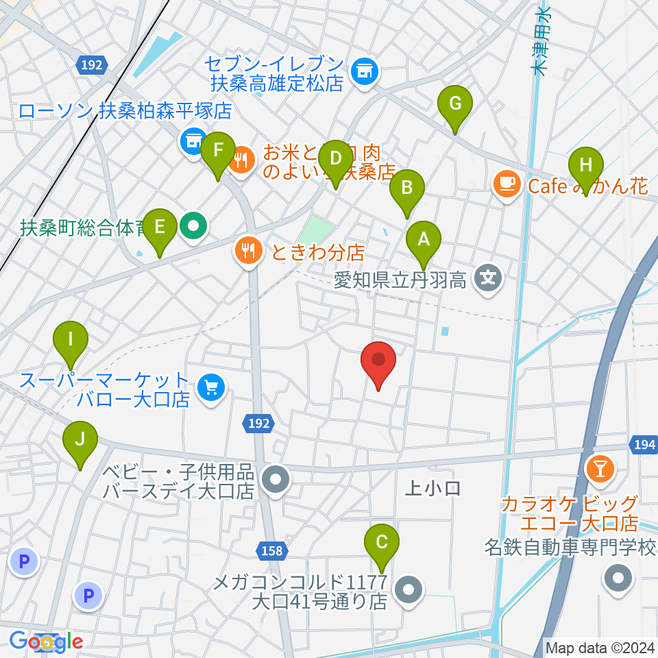 たかはし音楽学院周辺の駐車場・コインパーキング一覧地図