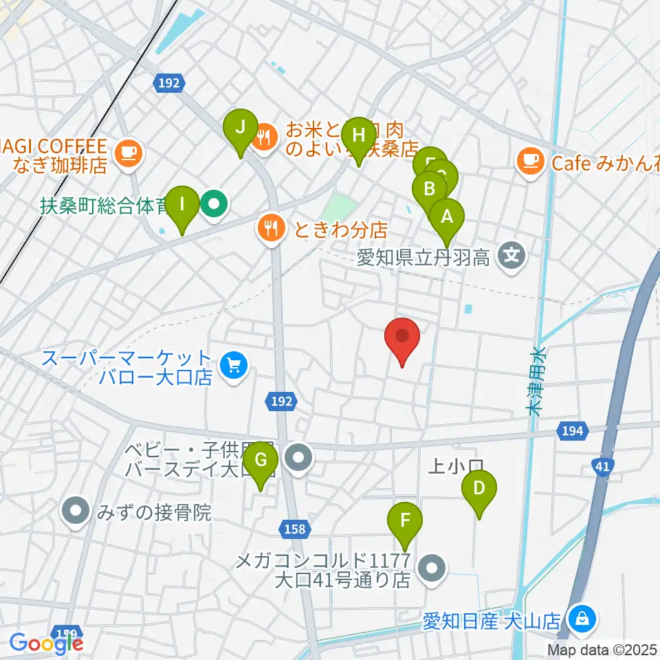 たかはし音楽学院周辺の駐車場・コインパーキング一覧地図