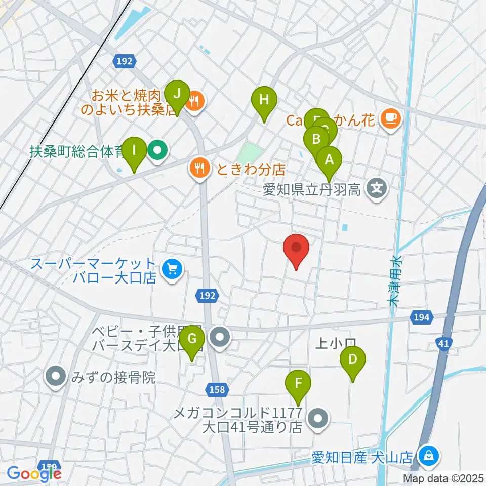 たかはし音楽学院周辺の駐車場・コインパーキング一覧地図
