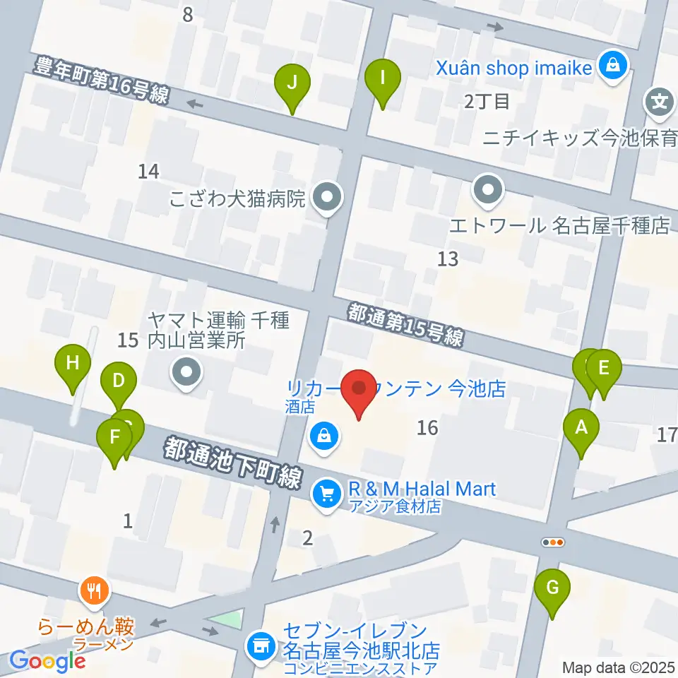 リトミック研究センター愛知・岐阜第一支局周辺の駐車場・コインパーキング一覧地図