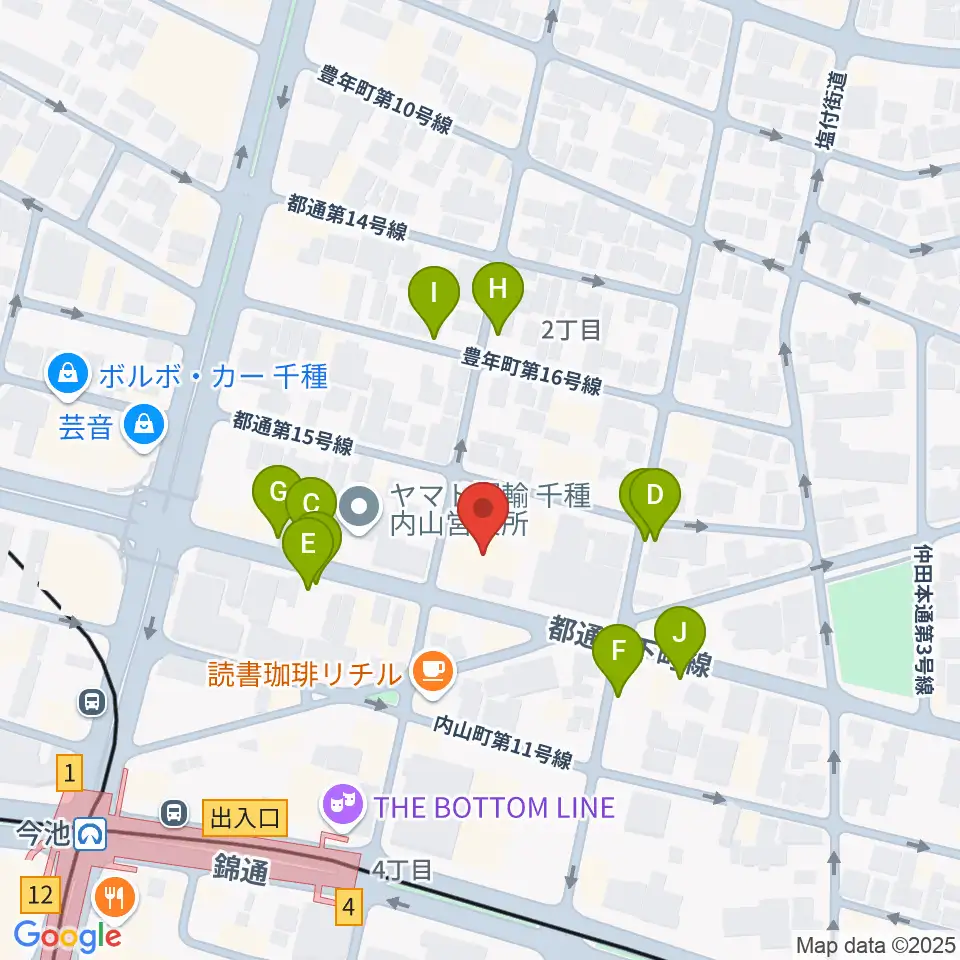 リトミック研究センター 第一支局周辺の駐車場・コインパーキング一覧地図