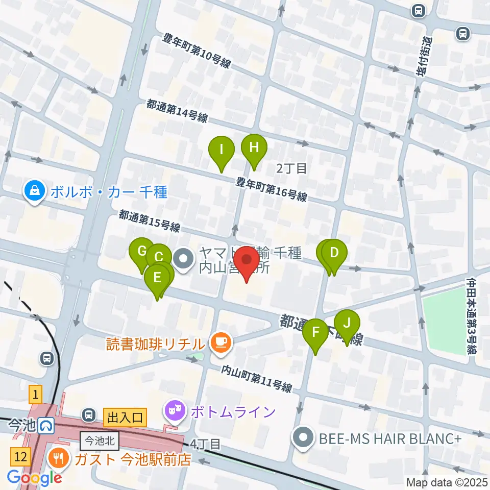 リトミック研究センター 第一支局周辺の駐車場・コインパーキング一覧地図