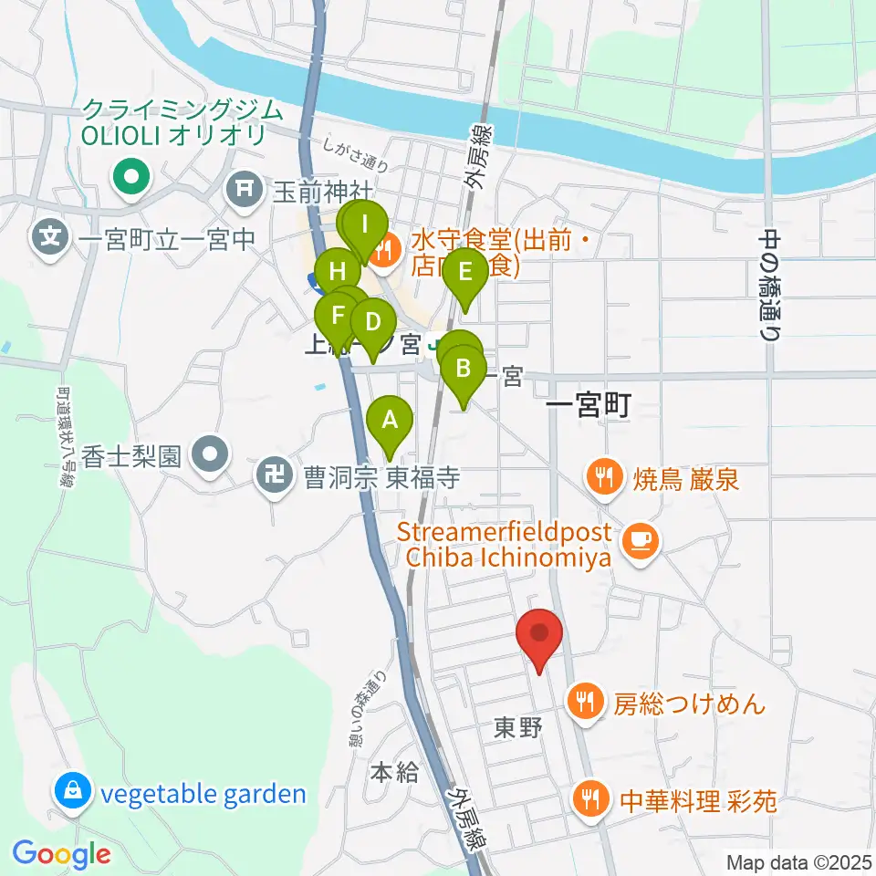 一宮センター ヤマハミュージック周辺の駐車場・コインパーキング一覧地図