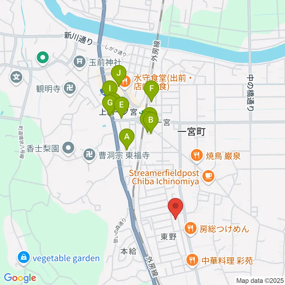 一宮センター ヤマハミュージック周辺の駐車場・コインパーキング一覧地図