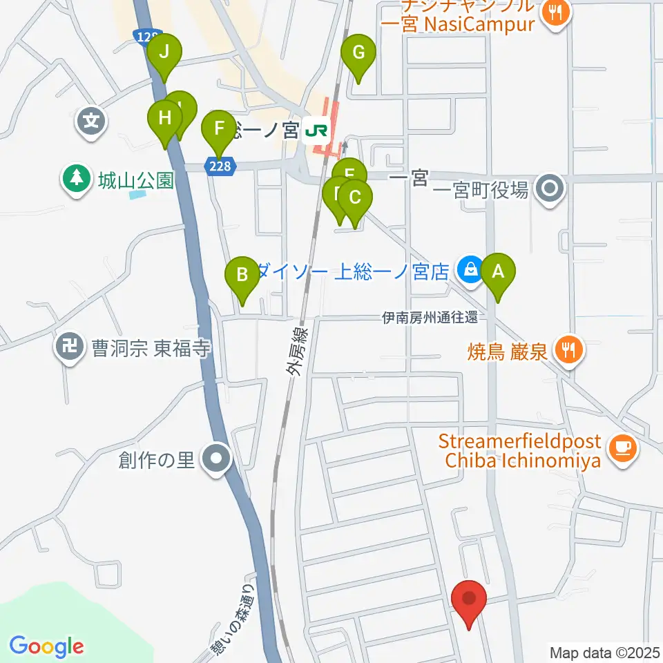 一宮センター ヤマハミュージック周辺の駐車場・コインパーキング一覧地図