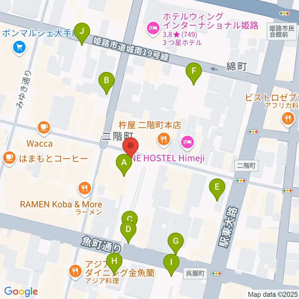 文化堂 姫路本店周辺の駐車場・コインパーキング一覧地図