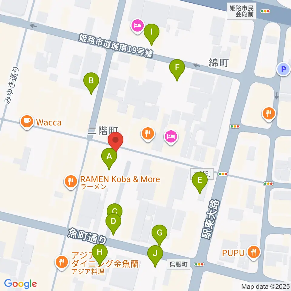 文化堂 姫路本店周辺の駐車場・コインパーキング一覧地図