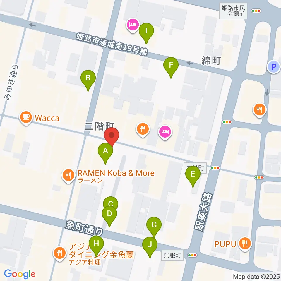 文化堂 姫路本店周辺の駐車場・コインパーキング一覧地図