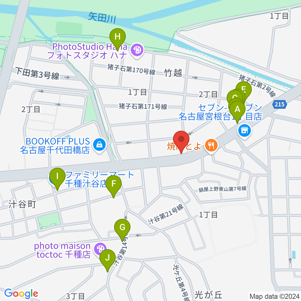 ギターショップ デュース周辺の駐車場・コインパーキング一覧地図