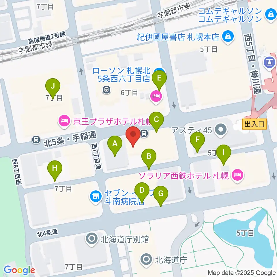 ヤマハミュージック 札幌店周辺の駐車場・コインパーキング一覧地図