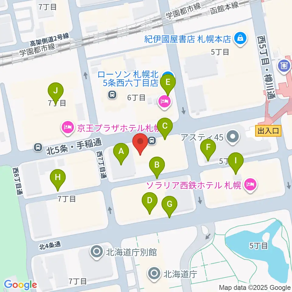 ヤマハミュージック 札幌店周辺の駐車場・コインパーキング一覧地図