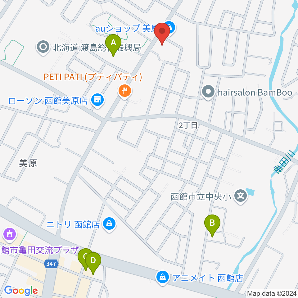 ヤマハミュージック 函館店周辺の駐車場・コインパーキング一覧地図