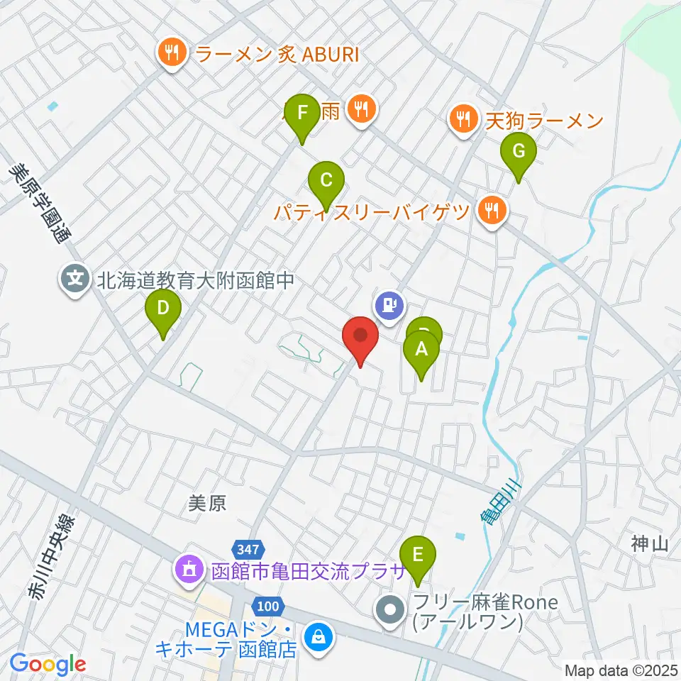 ヤマハミュージック 函館店周辺の駐車場・コインパーキング一覧地図