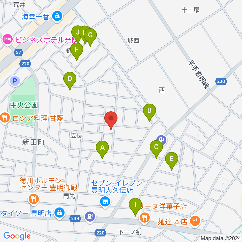 ミズノ弦楽器周辺の駐車場・コインパーキング一覧地図