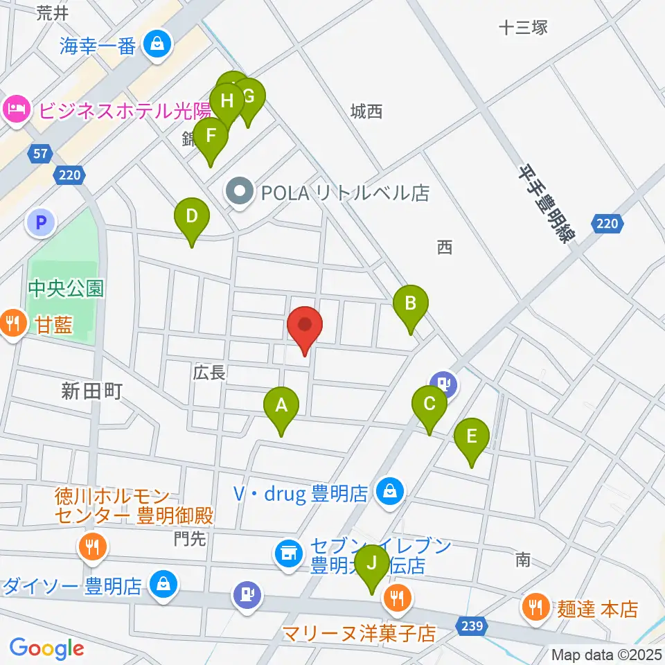 ミズノ弦楽器周辺の駐車場・コインパーキング一覧地図