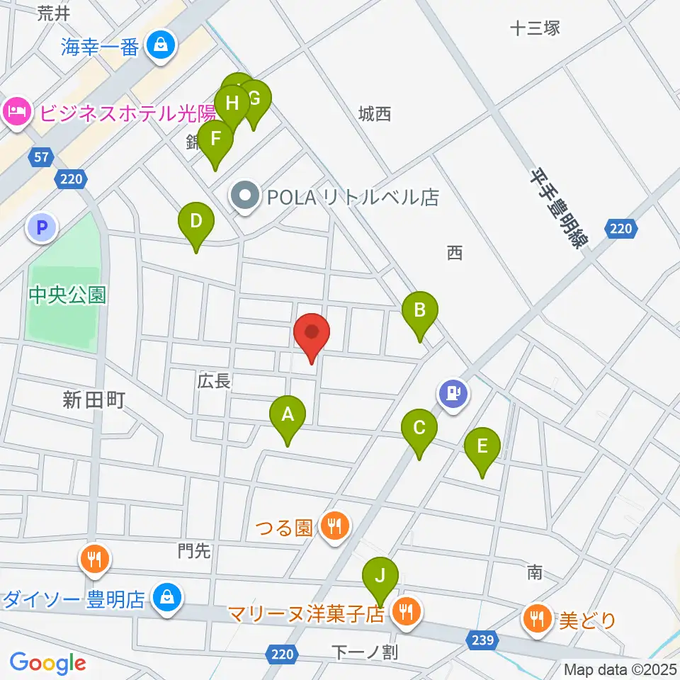 ミズノ弦楽器周辺の駐車場・コインパーキング一覧地図