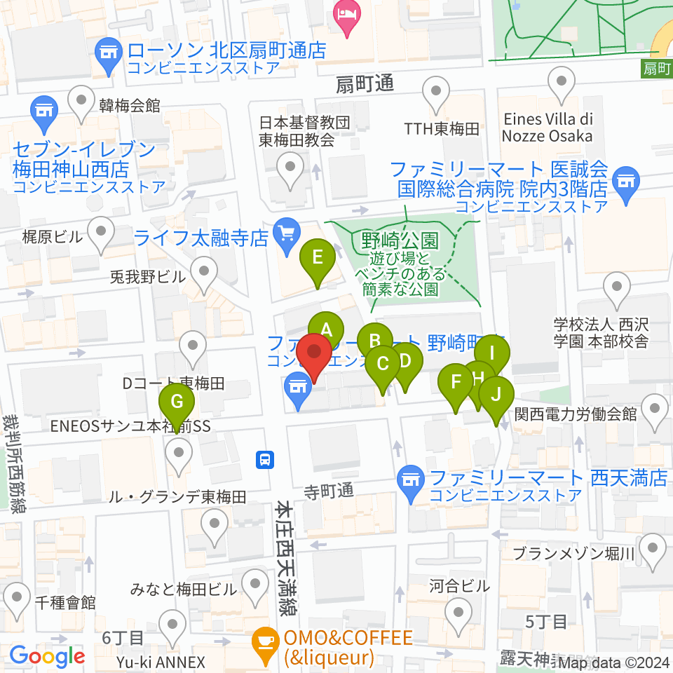 梅田ALWAYS周辺の駐車場・コインパーキング一覧地図