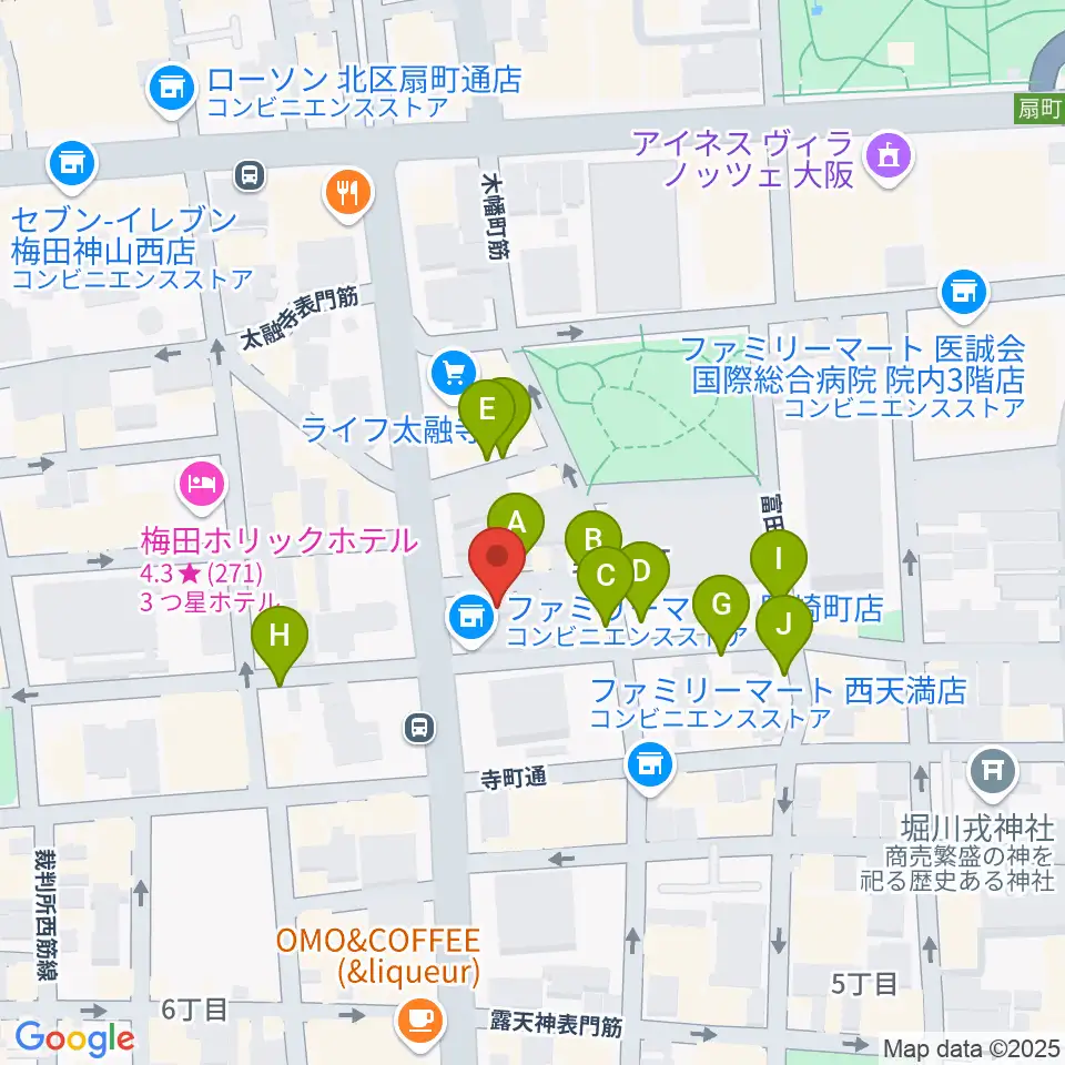 梅田ALWAYS周辺の駐車場・コインパーキング一覧地図