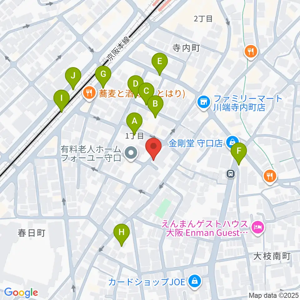 リズミックス音楽教室周辺の駐車場・コインパーキング一覧地図