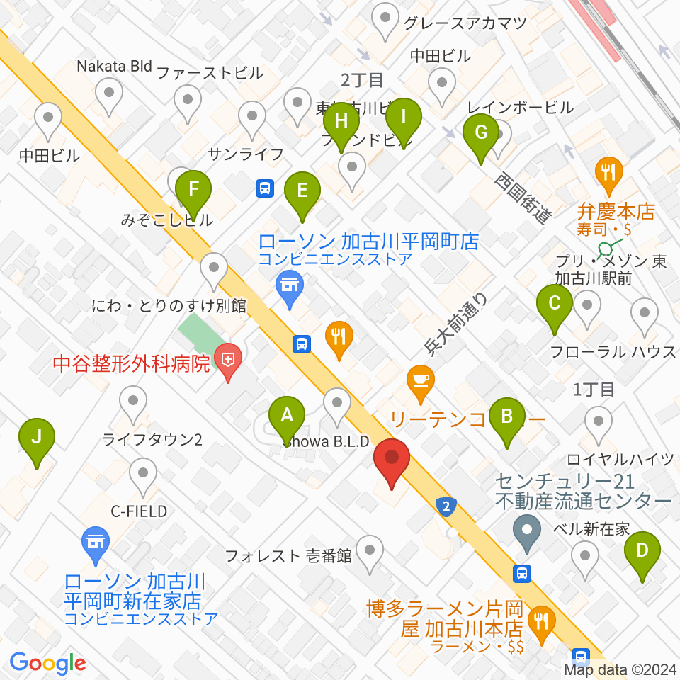 やぎ楽器 東加古川店周辺の駐車場・コインパーキング一覧地図