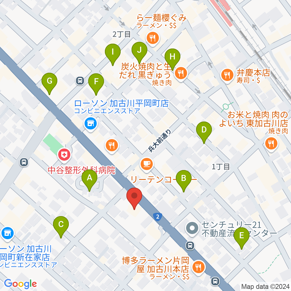 やぎ楽器 東加古川店周辺の駐車場・コインパーキング一覧地図