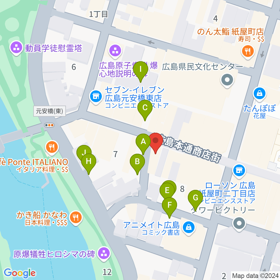 木定楽器店周辺の駐車場・コインパーキング一覧地図