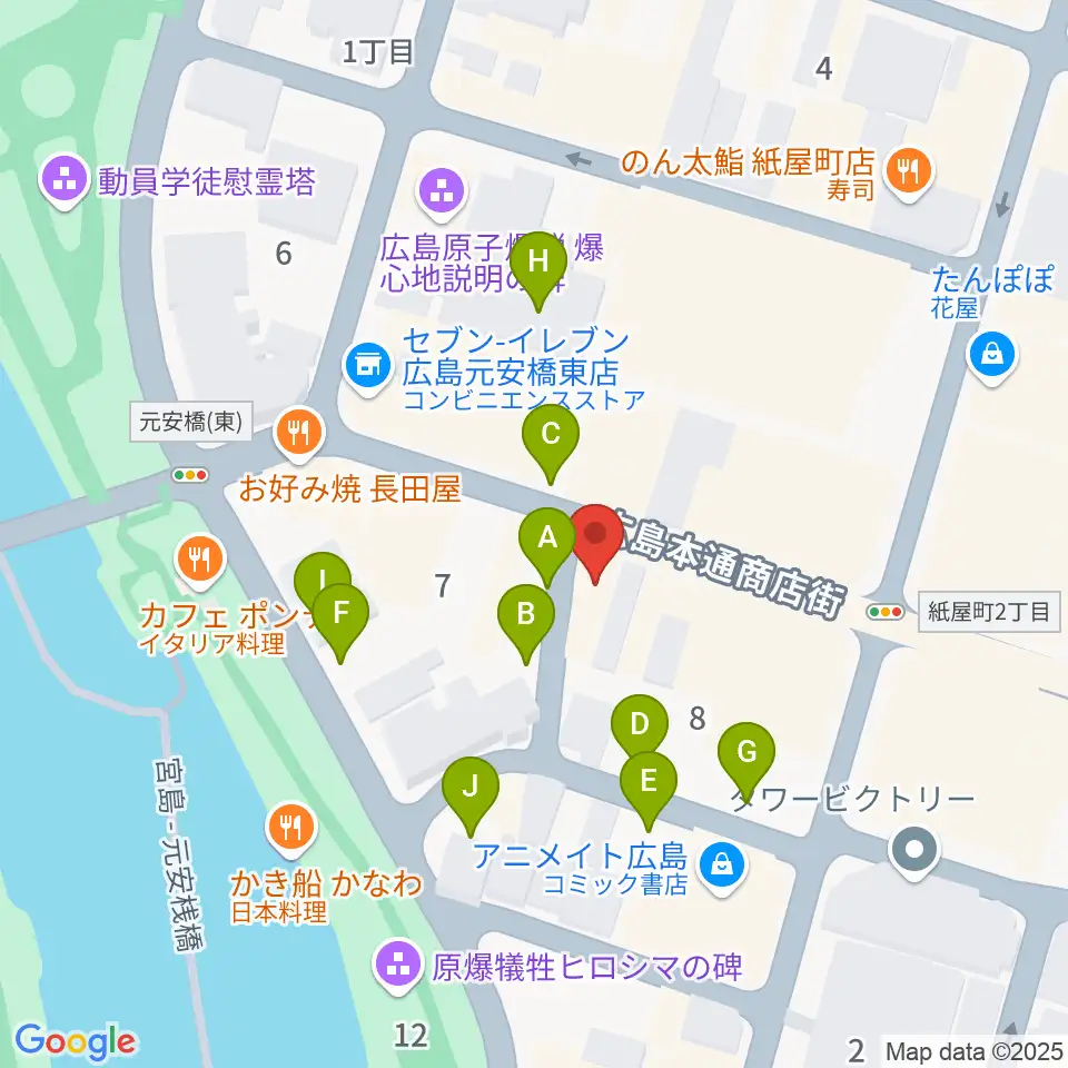 木定楽器店周辺の駐車場・コインパーキング一覧地図