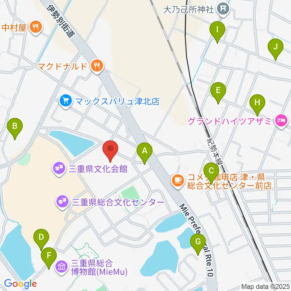 村井楽器 山の手センター周辺の駐車場・コインパーキング一覧地図